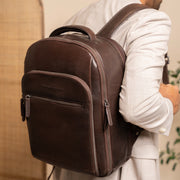 
Maggiore Vollnarbenleder-Laptop-Rucksack – alternate product view 2
