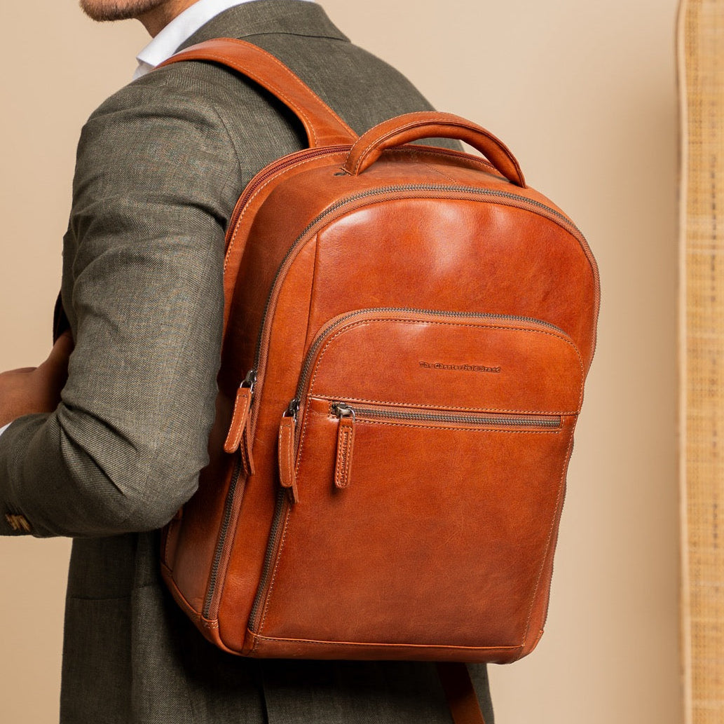 
Maggiore Vollnarbenleder-Laptop-Rucksack – alternate product view 2