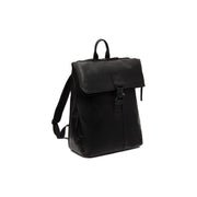 Savona Full-Grain Leather Laptop Backpack für Damen in Classic 100% Full-Grain Leather - Full Exterior Front Profile View | Online Kaufen