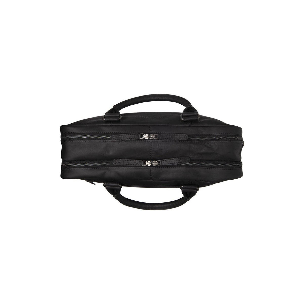 Solid Antique Brass Hardware &amp; Heavy-Duty Dual Zipper Detail on Boston Full-Grain Leather Laptop Bag für Herren