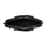 Calvi Full-Grain Leather Laptop Bag für Damen - Structured Side Profile Showing Gusset Depth &amp; Expansion Capacity