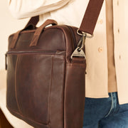Calvi Full-Grain Leather Laptop Bag für Damen – Zusätzliche Produktansicht 3