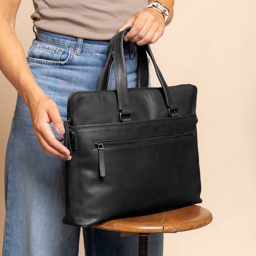 Elvas Full-Grain Leather Laptop Bag für Damen