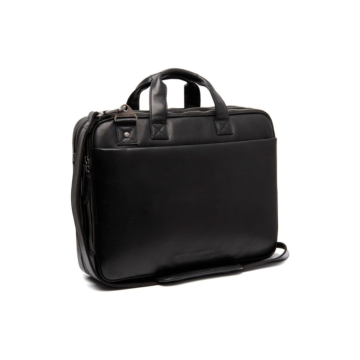 Iseo Full-Grain Leather Laptop Bag für Herren in Classic 100% Full-Grain Leather - Full Exterior Front Profile View | Online Kaufen