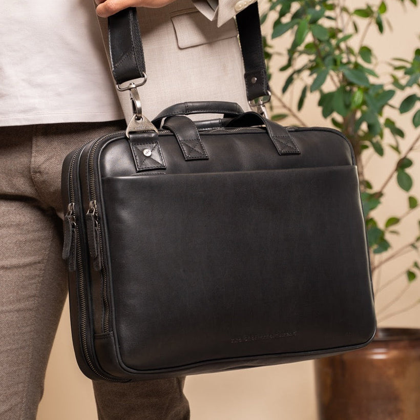 Iseo Full-Grain Leather Laptop Bag für Herren