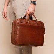 Iseo Full-Grain Leather Laptop Bag für Herren – Zusätzliche Produktansicht 3