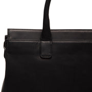 Solid Antique Brass Hardware &amp; Heavy-Duty Dual Zipper Detail on Rivera Full-Grain Leather Laptop Bag für Damen