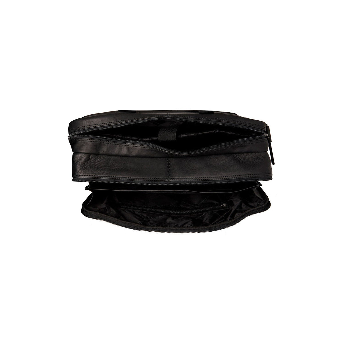 Detailansicht of Classic Collar &amp; Heavy-Duty Zipper Hardware on Bryan Black Puffer Vest For Men