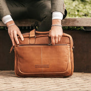 Seth Full-Grain Leather Laptop Bag für Herren – Zusätzliche Produktansicht 2