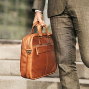 Seth Full-Grain Leather Laptop Bag für Herren – Zusätzliche Produktansicht 3