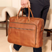 Tacama Full-Grain Leather Laptop Bag für Damen – Zusätzliche Produktansicht 2