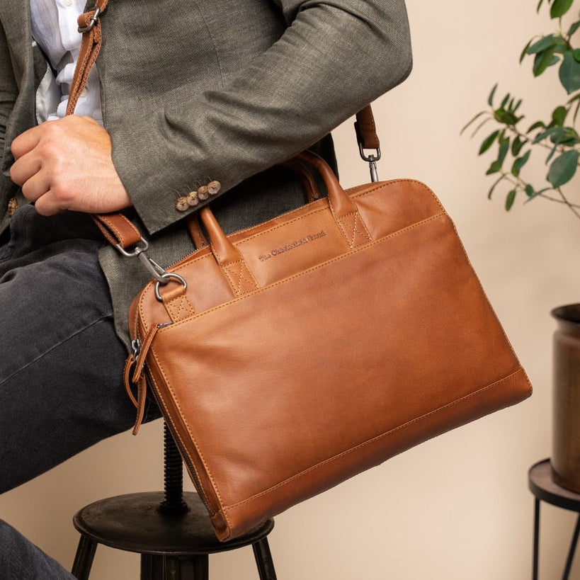 Tilbury Full-Grain Leather Laptop Bag für Damen – Zusätzliche Produktansicht 2