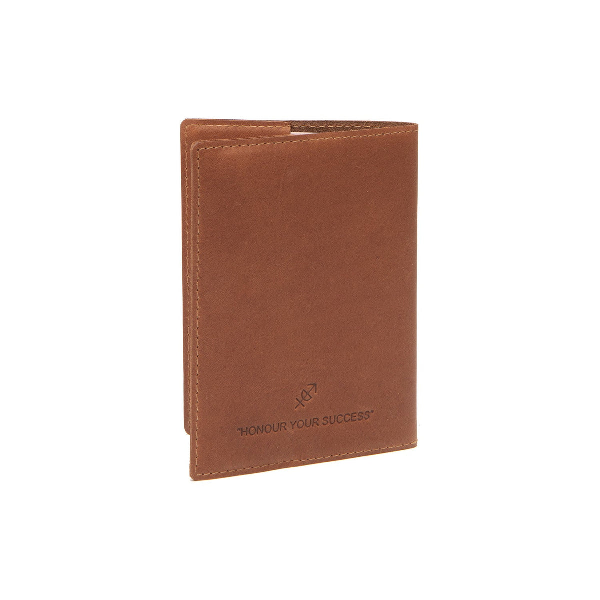 Cognac Leather Passport Case für Damen, detail view 1
