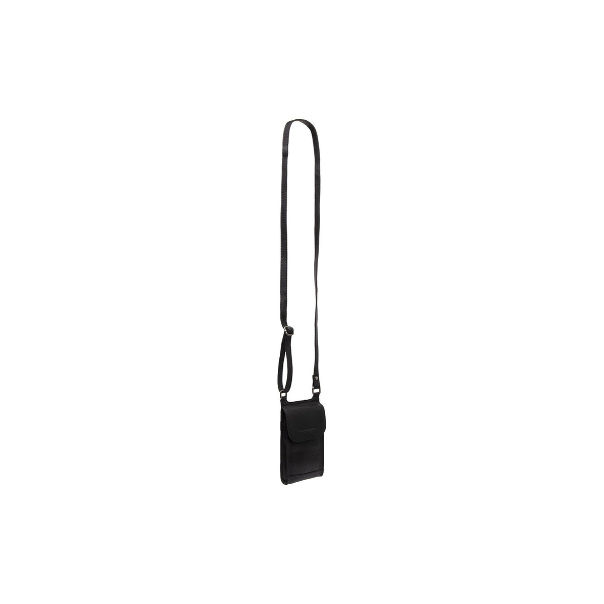 Styled Fit Perspective of Nebra Full-Grain Leather Phone Bag für Damen on Model - Natural Daylight Drape