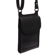 Nebra Full-Grain Leather Phone Bag für Damen in Classic 100% Full-Grain Leather - Vorderansicht &amp; maßgeschneiderte Silhouette | Online Kaufen