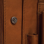 Cognac Leather Portfolio Barnet für Damen, detail view 4