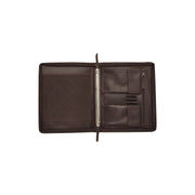 Styled Fit Perspective of Leather Portfolio Moreton für Damen on Model - Natural Daylight Drape