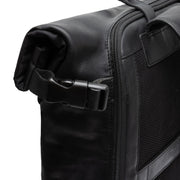 Solid Antique Brass Hardware &amp; Heavy-Duty Dual Zipper Detail on Bornholm Full-Grain Leather Roll-top Backpack für Damen