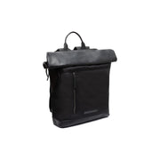 Bornholm Full-Grain Leather Roll-top Backpack für Damen in Classic 100% Full-Grain Leather - Full Exterior Front Profile View | Online Kaufen