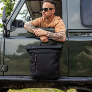Bornholm Full-Grain Leather Roll-top Backpack für Damen - Structured Side Profile Showing Gusset Depth &amp; Expansion Capacity