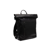 Liverpool Full-Grain Leather Roll-top Backpack für Damen in Classic 100% Full-Grain Leather - Full Exterior Front Profile View | Online Kaufen