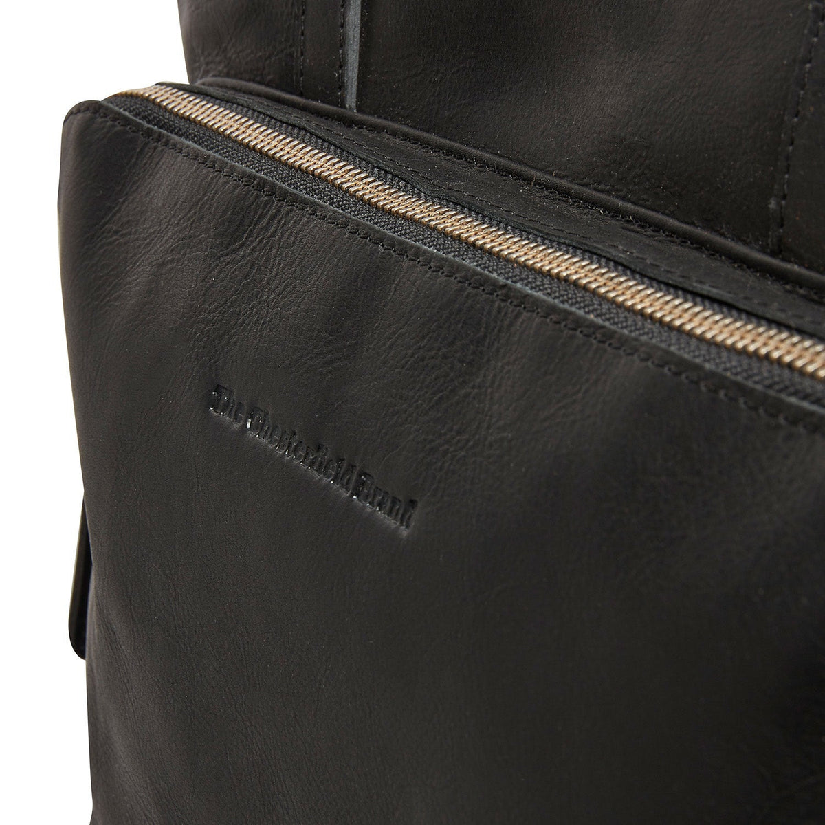 
Solid Antique Brass Hardware & Heavy-Duty Dual Zipper Detail on Alicante Vollnarbenleder Shopper für Damen