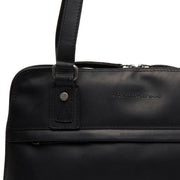 
Classic 100% Full-Grain leather Bag - Rückansicht mit verstärkten Lederträgern & handwerklichen Nähten