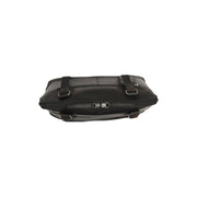 
Belgrado Vollnarbenleder-Schultertasche - Strukturierte Seitenansicht mit Faltentiefe & Erweiterungsvolumen