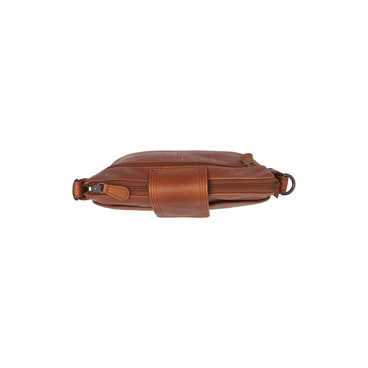 Cognac Leather Shoulder Bag Calora, detail view 1