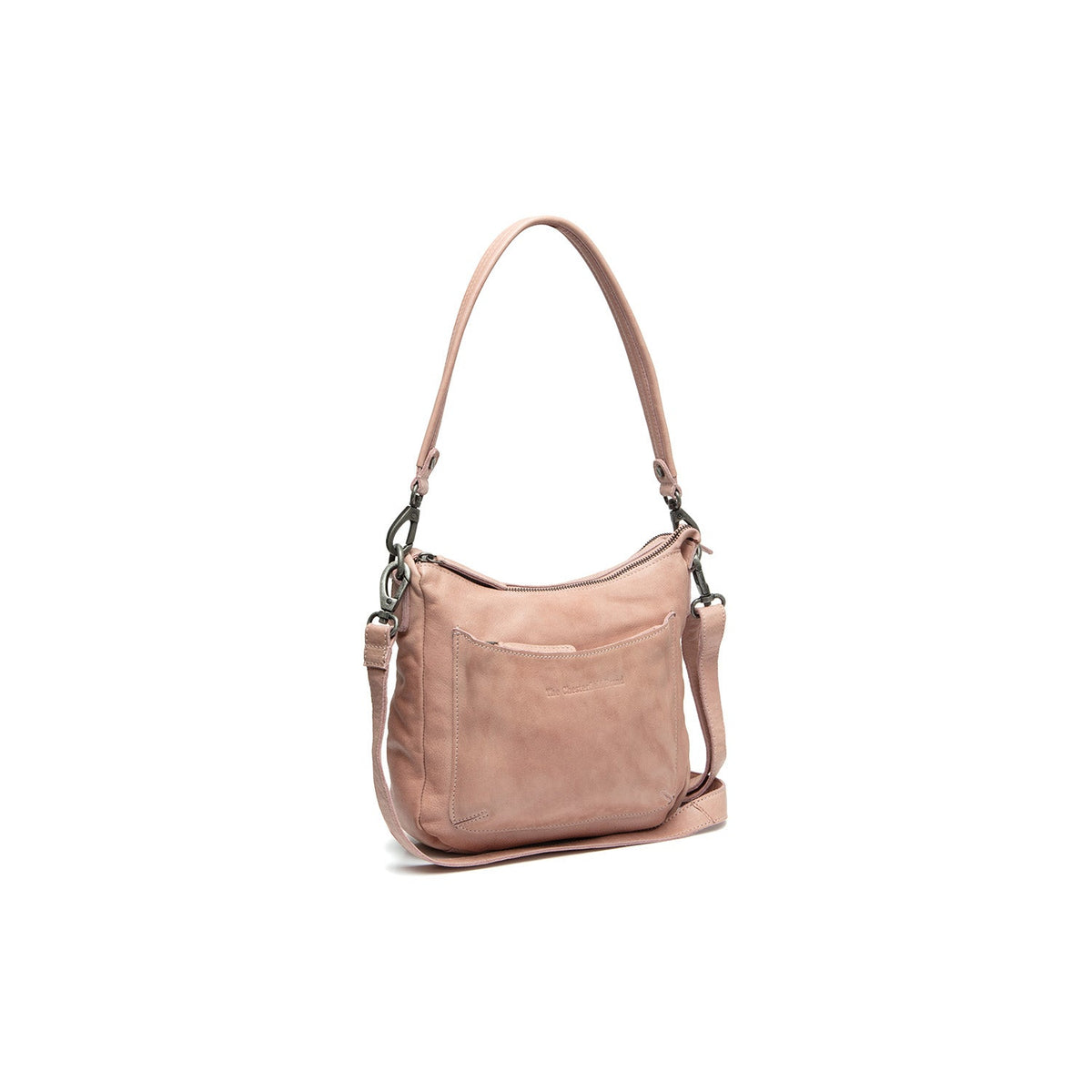 Caroline Full-Grain Leather Shoulder Bag für Damen in Classic 100% Full-Grain Leather - Full Exterior Front Profile View | Online Kaufen