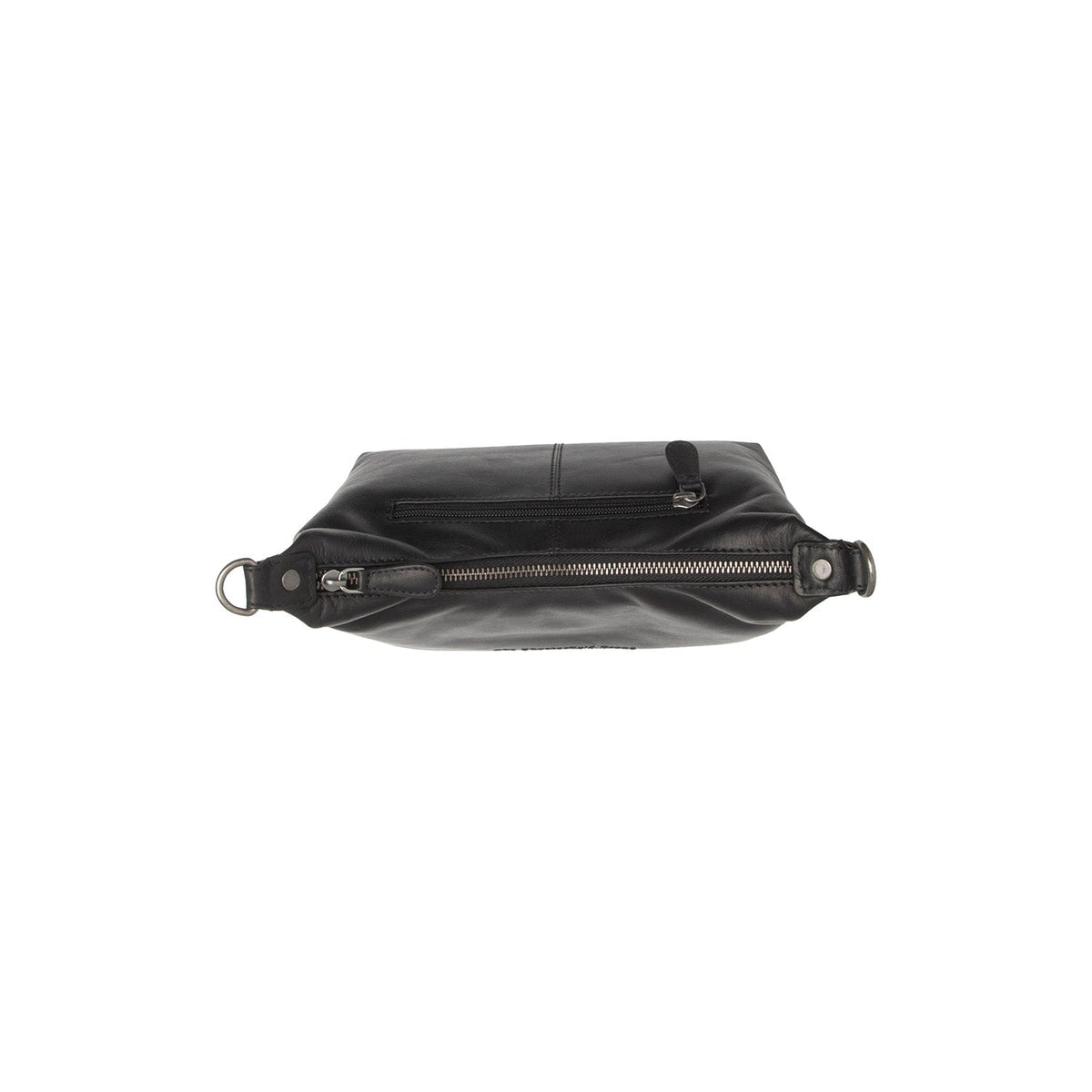 Solid Antique Brass Hardware &amp; Heavy-Duty Dual Zipper Detail on Christie Full-Grain Leather Shoulder Bag für Damen