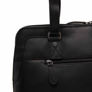 Elvar Full-Grain Leather Shoulder Bag für Damen - Structured Side Profile Showing Gusset Depth &amp; Expansion Capacity