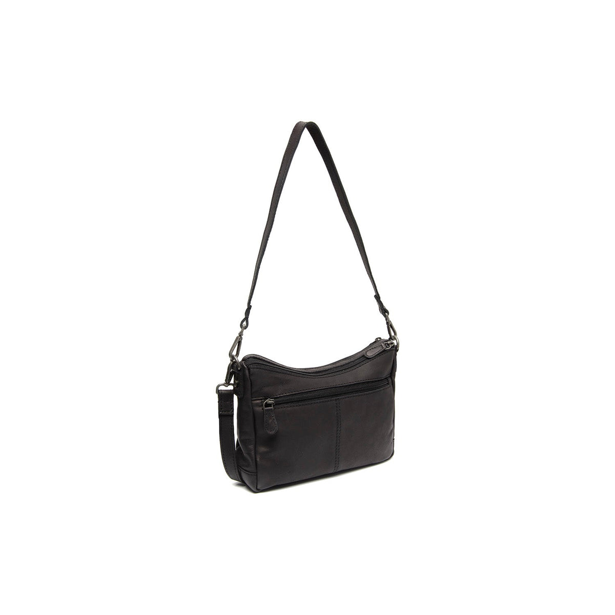 Black Leather Shoulder Bag Irving, detail view 4