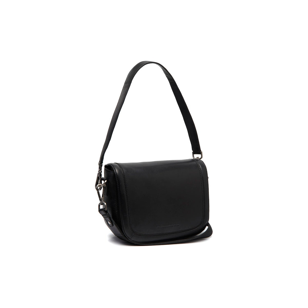 Lizzola Full-Grain Leather Shoulder Bag in Classic 100% Full-Grain Leather - Full Exterior Front Profile View | Online Kaufen