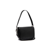 Lizzola Full-Grain Leather Shoulder Bag in Classic 100% Full-Grain Leather - Full Exterior Front Profile View | Online Kaufen