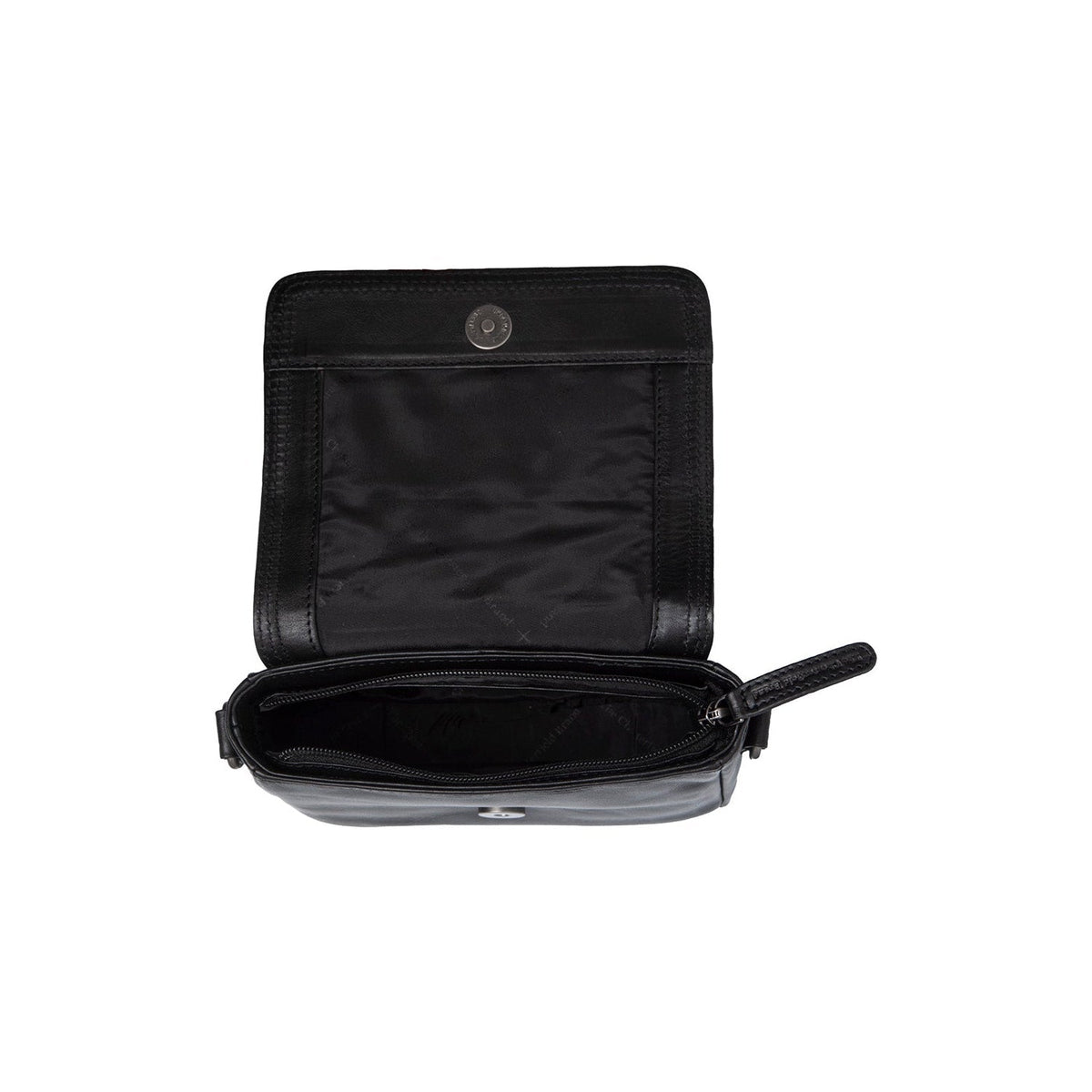 Solid Antique Brass Hardware &amp; Heavy-Duty Dual Zipper Detail on Marcella Full-Grain Leather Shoulder Bag für Damen
