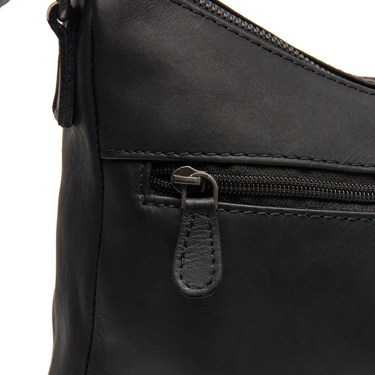 Tivra Full-Grain Leather Shoulder Bag für Damen - Structured Side Profile Showing Gusset Depth &amp; Expansion Capacity