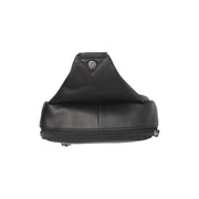 Leather Sling Bag Salla für Damen - Structured Side Profile Showing Gusset Depth &amp; Expansion Capacity