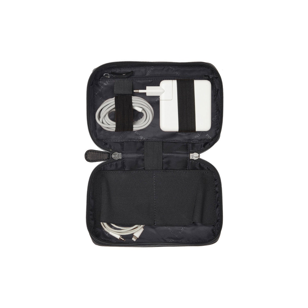 Leather Tech-Organizer Ardan für Damen in Classic 100% Full-Grain Leather - Vorderansicht &amp; maßgeschneiderte Silhouette | Online Kaufen