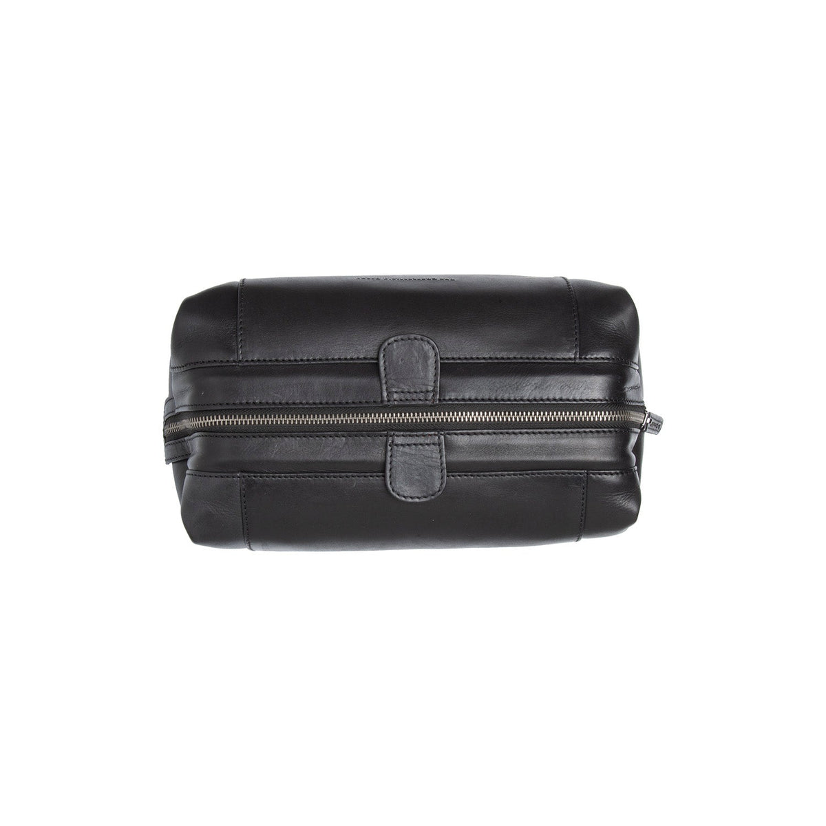 Biassa Full-Grain Leather Toiletry Bag für Damen - Seitenansicht mit ergonomischem Ärmelschnitt