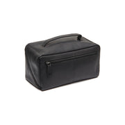 Tailored Rib Cuffs &amp; Hem Craftsmanship Construction Detail on Elmia Full-Grain Leather Toiletry Bag für Damen