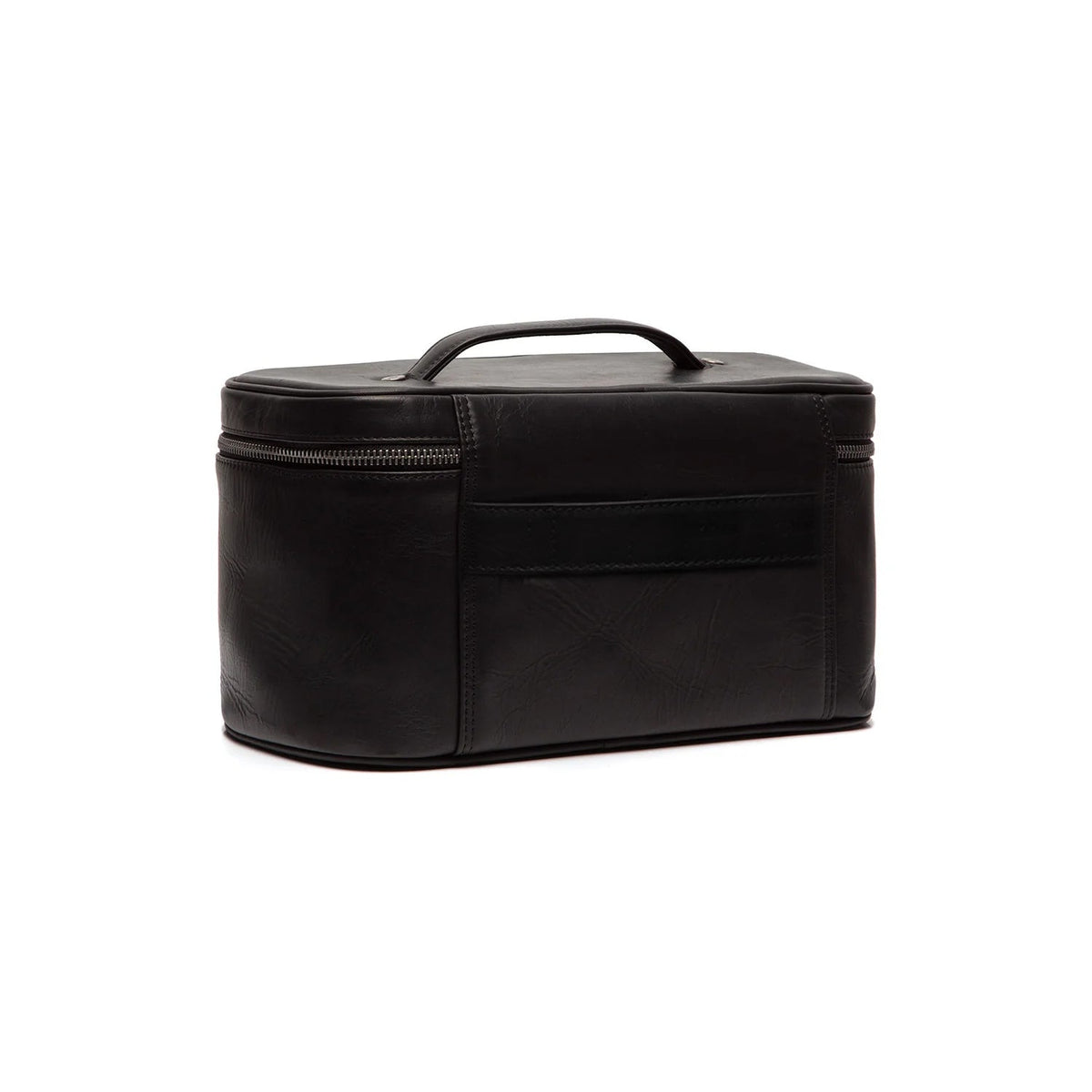Tailored Rib Cuffs &amp; Hem Craftsmanship Construction Detail on Limone Full-Grain Leather Toiletry Bag für Damen