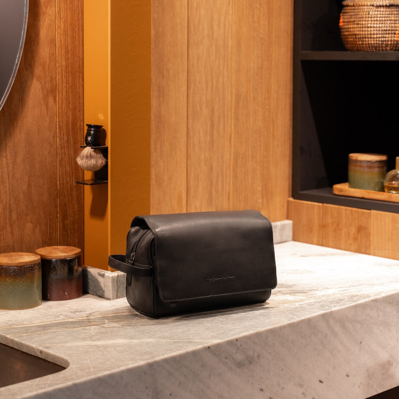 Rosario Full-Grain Leather Toiletry Bag für Damen