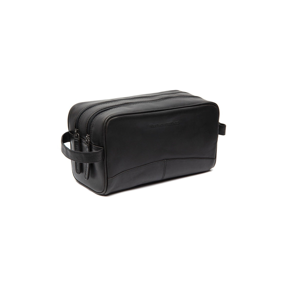 Stacey Full-Grain Leather Toiletry Bag für Damen in Classic 100% Full-Grain Leather - Vorderansicht &amp; maßgeschneiderte Silhouette | Online Kaufen