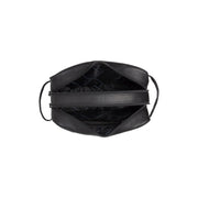 Tailored Rib Cuffs &amp; Hem Craftsmanship Construction Detail on Stefan Full-Grain Leather Toiletry Bag für Damen