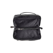 Trevia Full-Grain Leather Toiletry Bag für Damen - Seitenansicht mit ergonomischem Ärmelschnitt
