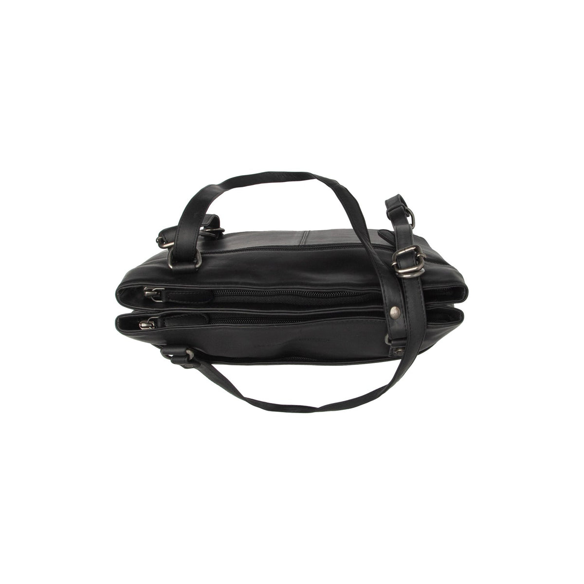 Classic 100% Full-Grain leather Bag - Rear Perspective Showing Reinforced Leather Straps &amp; Stitching