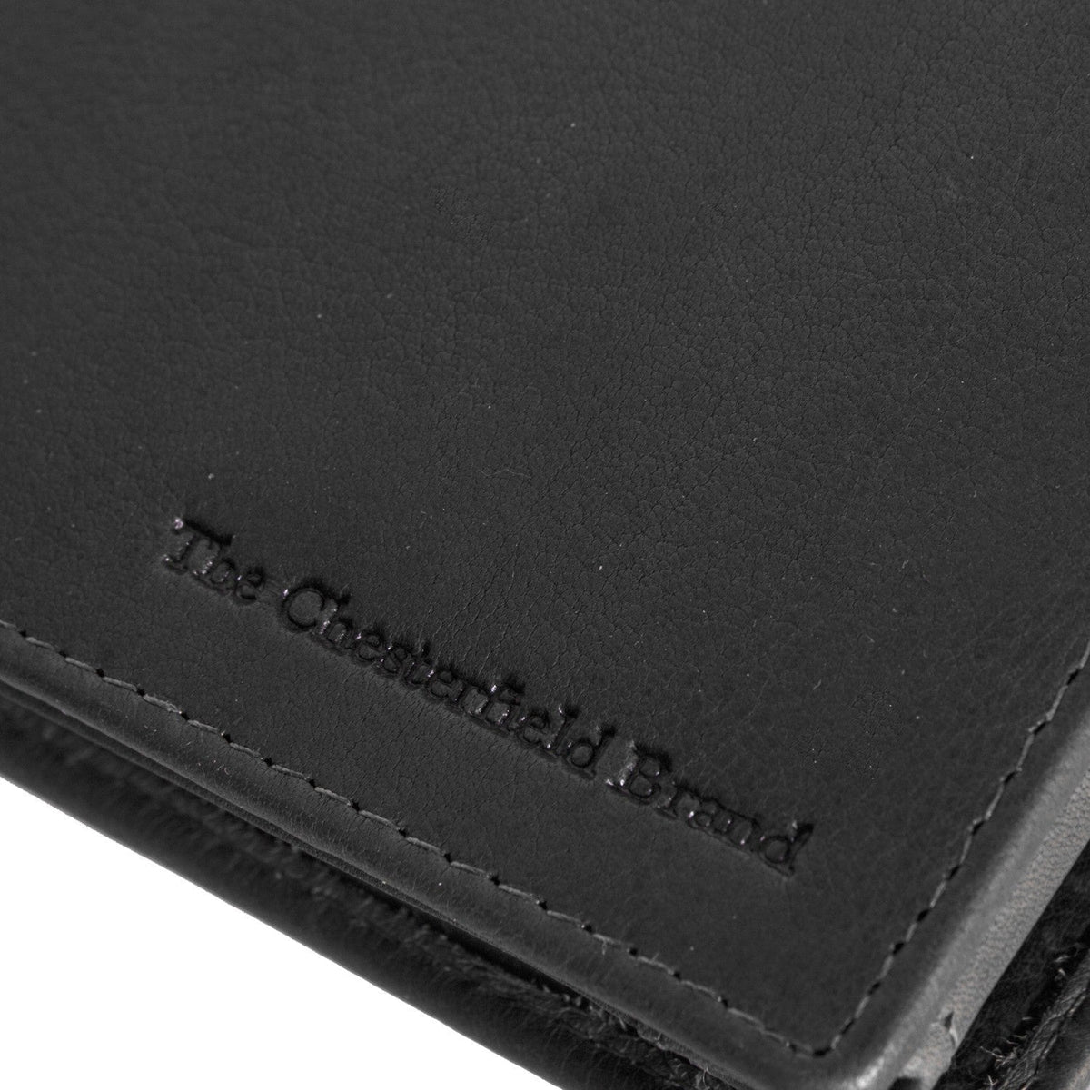 Solid Antique Brass Hardware &amp; Heavy-Duty Dual Zipper Detail on Marion Full-Grain Ledergeldbörse für Herren