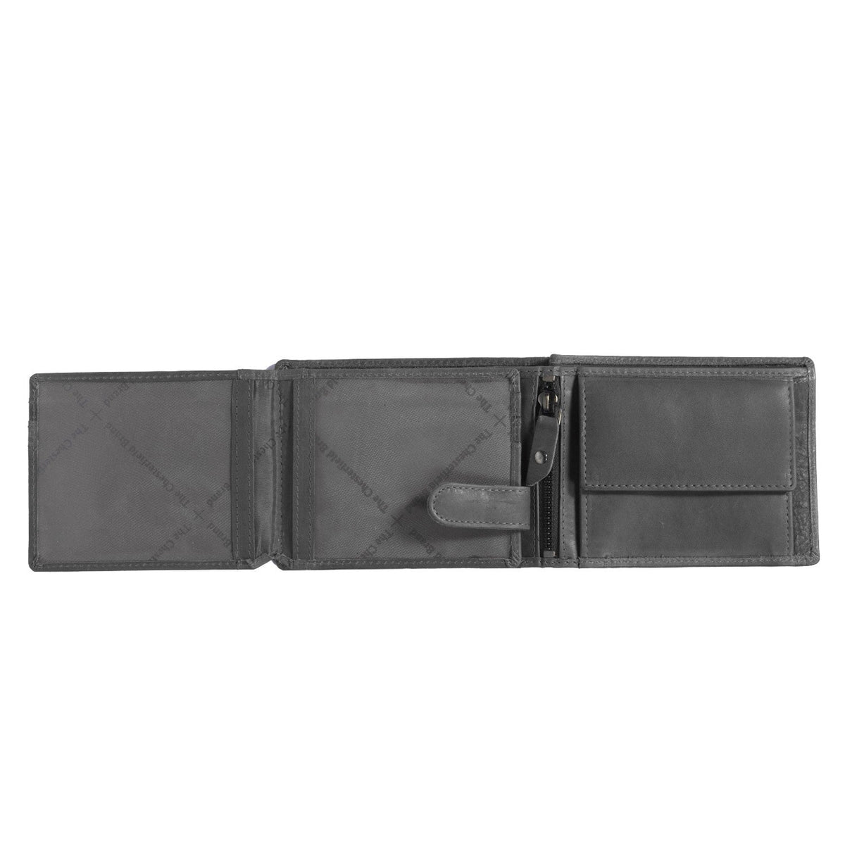 Marion Full-Grain Ledergeldbörse für Herren - Structured Side Profile Showing Gusset Depth &amp; Expansion Capacity