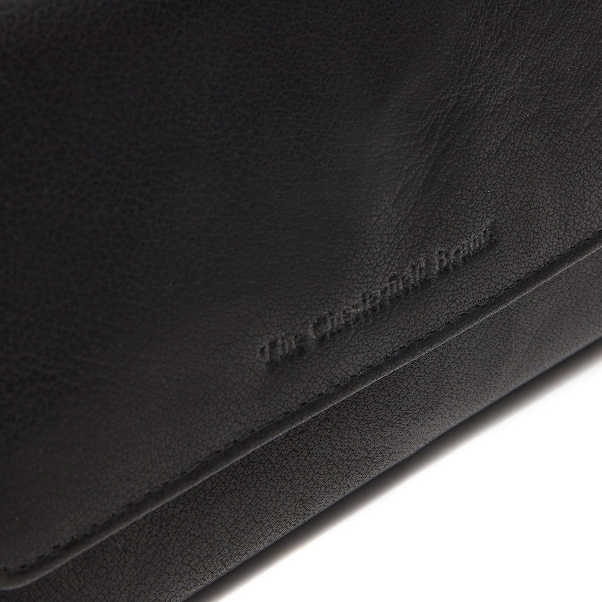 Solid Antique Brass Hardware &amp; Heavy-Duty Dual Zipper Detail on Rhodos Full-Grain Ledergeldbörse für Damen